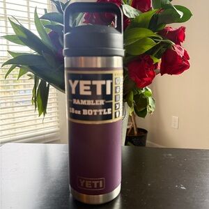 Yeti Rambler 18 oz Bottle - Deep Purple with Stainless Accents